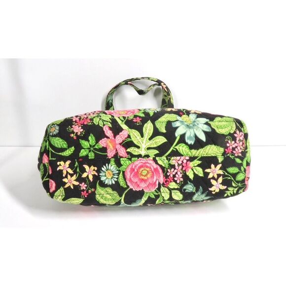 Vera Bradley BOTANICA Green Pink Floral Cotton Tote Retired Pattern Rare - Picture 7 of 7